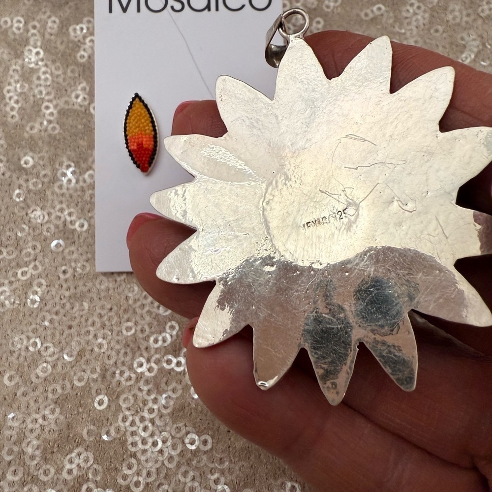 NWT Mosaico Austrian Crystals, 925 Silver, beading, pendant set 💕💕 new line - Picture 6 of 10